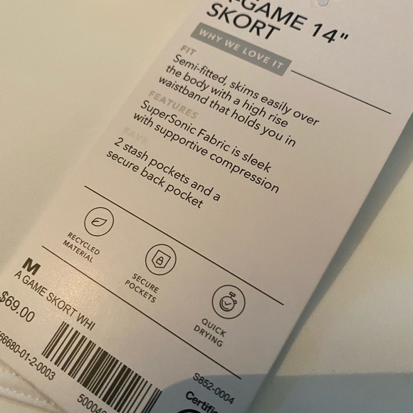 Athleta A-Game Skort 14" White - Picture 9 of 11